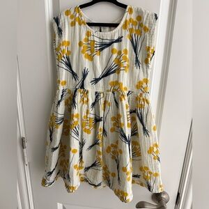 Pink Chicken Yellow and Blue Floral Dress